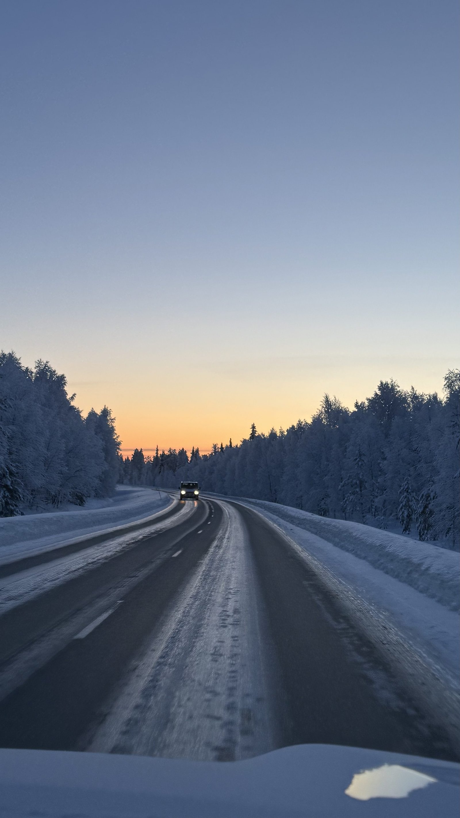 Estrada na neve